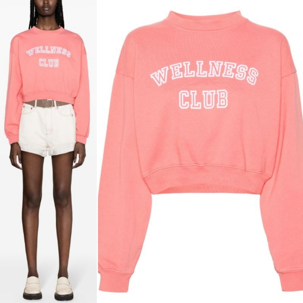 Sporty & Rich Wellness Club Cropped Sweatshirt
